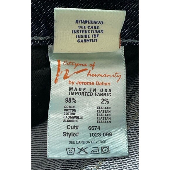 Citizens of Humanity Women 30 Jeans Dita Petite Bootcut Dark Wash Stretch Y2K - Picture 8 of 10